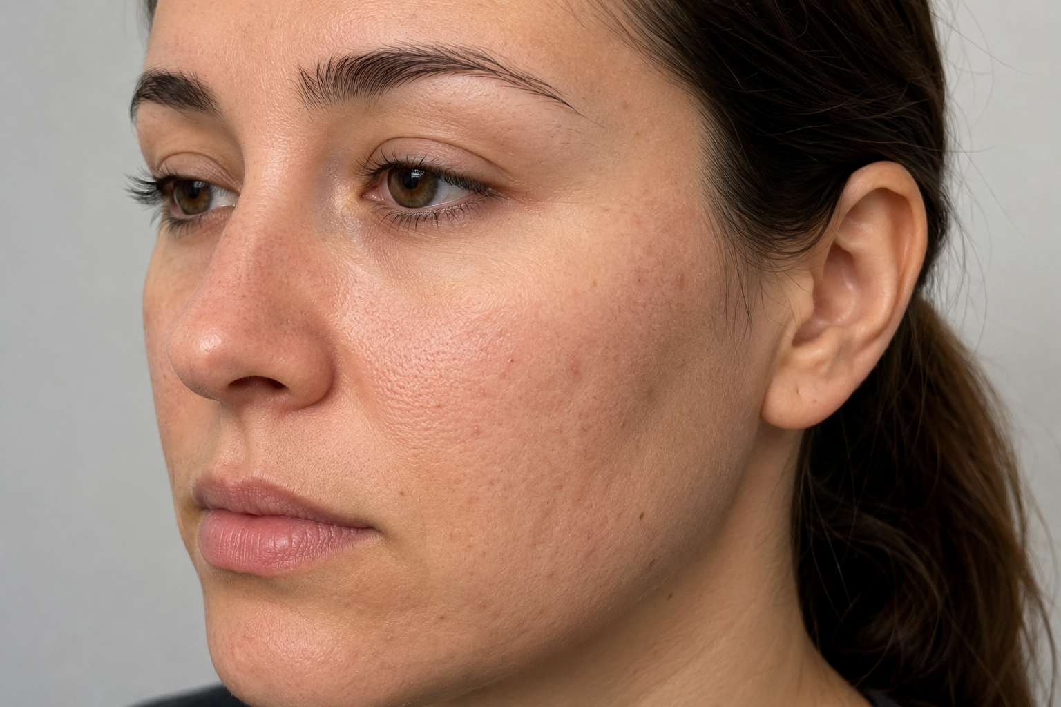 Before microneedling treatment